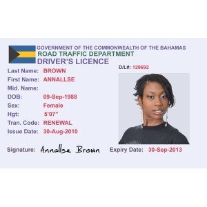 Fake Bahamas Drivers License