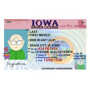 Fake Iowa Drivers License