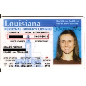 Fake Louisiana Drivers License