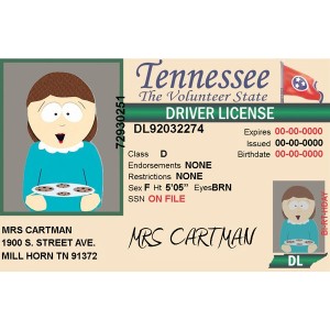 Fake Tennessee Drivers License