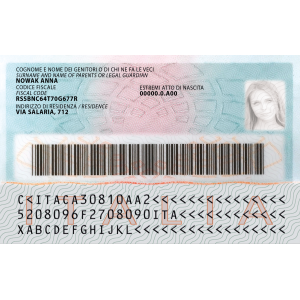 Fake Italian National ID