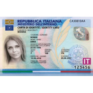 Fake Italian National ID